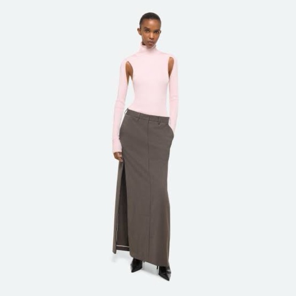 Helmut Lang zip wool skirt New!